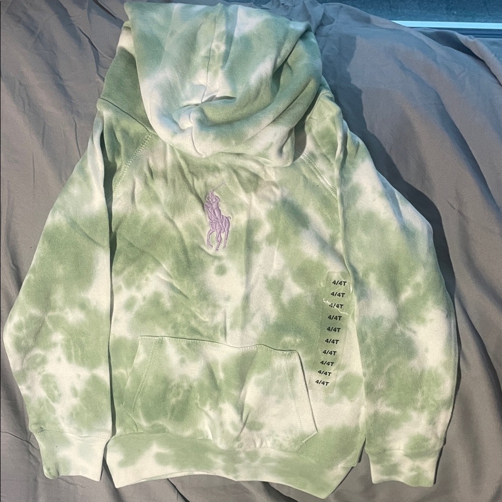 Ralph Lauren Kids Mint Tie-Dye Hoodie